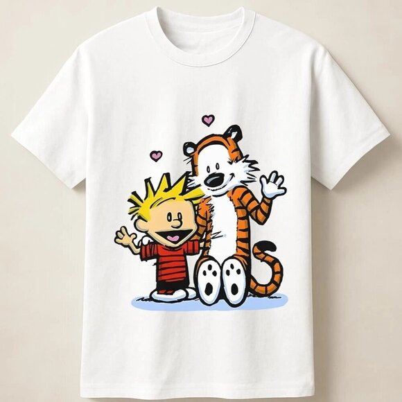 Olin
D Other - Boy And Tiger Cartoon Friends Hug Cute Comic Style Design Unisex T Shirt 152